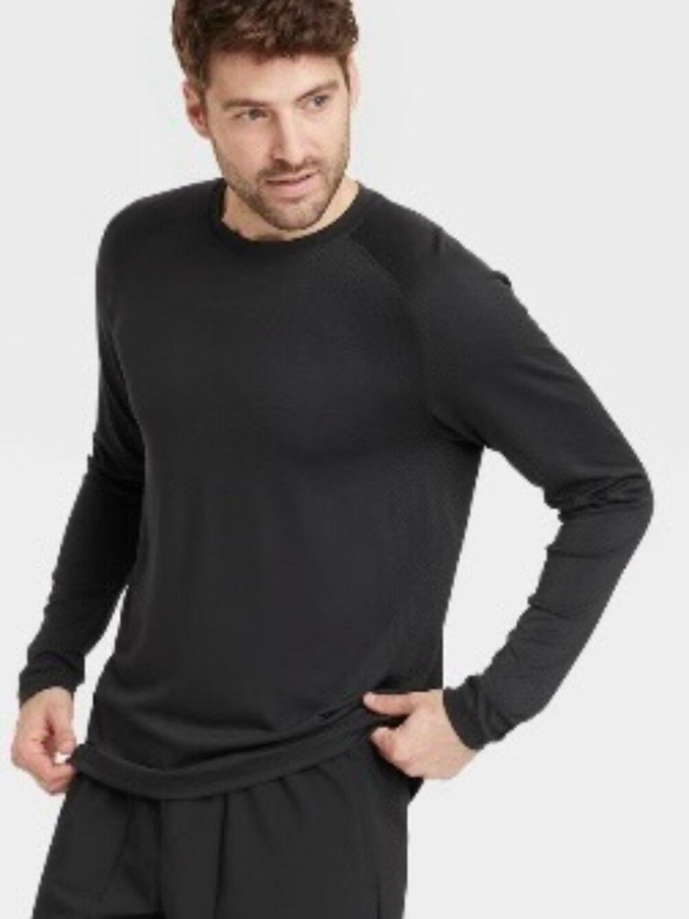 1000 MENS MEDIUM BLACK LONG SLEEVE SHIRT BY ALL IN MOTION